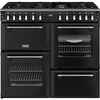 Stoves Richmond 100DF 100cm Dual Fuel Range Cooker, Black, A Rated