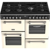 Stoves RCA RICH 100DF CRM 100cm Dual Fuel Range Cooker, Cream, A Rated