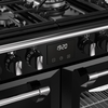 Stoves RCA RICH 110DF BLK 110cm Dual Fuel Range Cooker, Black, A Rated