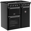 Stoves DX RCA RICH 90DF BLK 90cm Dual Fuel Range Cooker, Black, A Rated