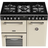 Stoves DX RCA RICH 90DF CRM 90cm Dual Fuel Range Cooker, Cream, A Rated