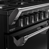 Stoves DX RCA RICH 100DF BLK 100cm Dual Fuel Range Cooker, Black, A Rated
