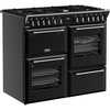Stoves DX RCA RICH 100DF BLK 100cm Dual Fuel Range Cooker, Black, A Rated