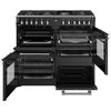 Stoves DX RCA RICH 100DF BLK 100cm Dual Fuel Range Cooker, Black, A Rated