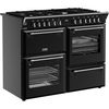 Stoves DX RCA RICH 110DF BLK 110cm Dual Fuel Range Cooker, Black, A Rated