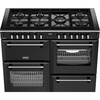 Stoves DX RCA RICH 110DF BLK 110cm Dual Fuel Range Cooker, Black, A Rated