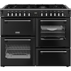 Stoves DX RCA RICH 110DF BLK 110cm Dual Fuel Range Cooker, Black, A Rated
