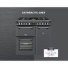 Stoves DX RCA RICH 90DF AGR 90cm Dual Fuel Range Cooker, Anthracite Grey, A Rated