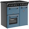Stoves DX RCA RICH 90DF TWB 90cm Dual Fuel Range Cooker, Twilight Blue, A Rated
