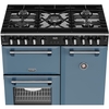 Stoves DX RCA RICH 90DF TWB 90cm Dual Fuel Range Cooker, Twilight Blue, A Rated