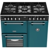 Stoves DX RCA RICH 90DF DMA 90cm Dual Fuel Range Cooker, Deep Marine, Green, A Rated