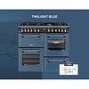 Stoves DX RCA RICH 100DF TWB 100cm Dual Fuel Range Cooker, Twilight Blue, A Rated