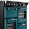 Stoves DX RCA RICH 100DF DMA 100cm Dual Fuel Range Cooker, Deep Marine, Green, A Rated