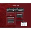 Stoves DX RCA RICH 100DF GAR 100cm Dual Fuel Range Cooker, Garnet Red, A Rated