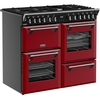Stoves DX RCA RICH 100DF GAR 100cm Dual Fuel Range Cooker, Garnet Red, A Rated