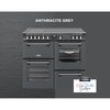 Stoves DX RCA RICH 100Ei RTY AGR 100cm Induction Range Cooker, Anthracite Grey, A Rated