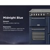 Stoves DX RCA RICH 100Ei RTY MBL 100cm Induction Range Cooker, Midnight Blue, A Rated