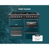 Stoves DX RCA RICH 110DF DMA 110cm Dual Fuel Range Cooker, Deep Marine, Green, A Rated