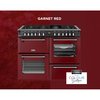Stoves DX RCA RICH 110DF GAR 110cm Dual Fuel Range Cooker, Garnet Red, A Rated