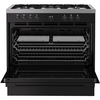 Belling BEL RCA VISION SGL 90cm Dual Fuel Range Cooker, Black, A Rated