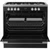 Belling BEL RCA VISION SGL 90cm Dual Fuel Range Cooker, Black, A Rated
