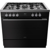 Belling BEL RCA VISION SGL 90cm Dual Fuel Range Cooker, Black, A Rated