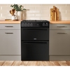 Belling FSA VISION 60DF BLK Dual Fuel Cooker with Double Oven, Black, A Rated