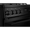 Belling FSA VISION 60DF BLK Dual Fuel Cooker with Double Oven, Black, A Rated