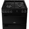 Belling FSA VISION 60DF BLK Dual Fuel Cooker with Double Oven, Black, A Rated