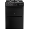 Belling FSA VISION 60DF BLK Dual Fuel Cooker with Double Oven, Black, A Rated