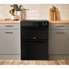 Belling FSA VISION 60E BLK Ceramic Electric Cooker with Double Oven, Black, A Rated