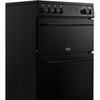 Belling FSA VISION 60E BLK Ceramic Electric Cooker with Double Oven, Black, A Rated