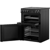 Belling FSA VISION 60E BLK Ceramic Electric Cooker with Double Oven, Black, A Rated