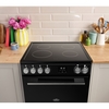 Belling FSA VISION 60E BSS Ceramic Electric Cooker with Double Oven, Black, A Rated