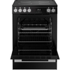 Belling FSA VISION SGL Induction Electric Cooker with Single Oven, Black, A Rated