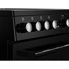 New World FDO 50E BLK Ceramic Electric Cooker with Double Oven, Black, A Rated