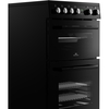 New World FDO 50E BLK Ceramic Electric Cooker with Double Oven, Black, A Rated