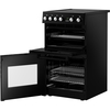 New World FDO 50E BLK Ceramic Electric Cooker with Double Oven, Black, A Rated