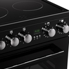 New World FDO 50E BLK Ceramic Electric Cooker with Double Oven, Black, A Rated
