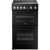 New World FDO 50E BLK Ceramic Electric Cooker with Double Oven, Black, A Rated