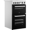 New World FDO 50E WHI Ceramic Electric Cooker with Double Oven, White, A Rated