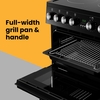 New World FDO 50E WHI Ceramic Electric Cooker with Double Oven, White, A Rated