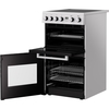 New World FDO 50E WHI Ceramic Electric Cooker with Double Oven, White, A Rated