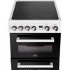 New World FDO 50E WHI Ceramic Electric Cooker with Double Oven, White, A Rated
