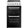 New World FDO 50E WHI Ceramic Electric Cooker with Double Oven, White, A Rated