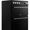 Belling FSA VISION 60Ei Induction Electric Cooker with Double Oven, Black, A Rated
