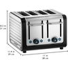 Dualit 46505 Architect Toaster, 4 Slice, Stainless Steel