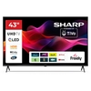 Sharp 4T-C43HM5245KB 43" QLED Smart Television, 4K Ultra HD, Black, G Rated