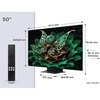 TCL 50C7K-UK 50" QD-Mini LED Smart Television, 4K Ultra HD, Black, F Rated