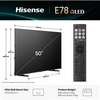 Hisense 50E78QTUK 50" QLED Smart Television, 4K Ultra HD, Black, E Rated